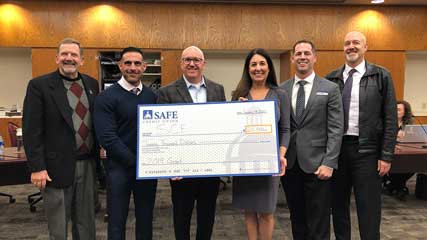 SAFE representatives pose with veterans Success Center team at Sierra College.