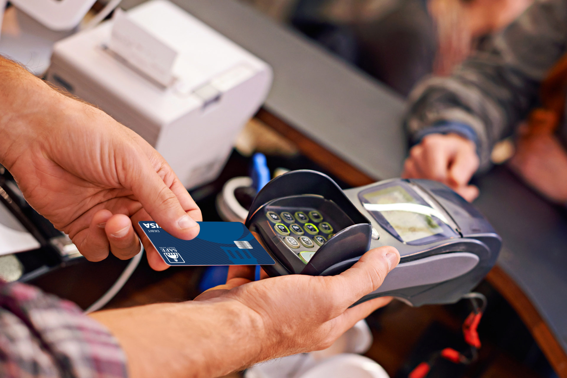 Using SAFE card at point of sale device