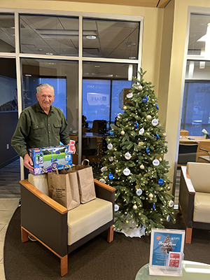 Terry Tremelling brings his Angel Tree donations to SAFE’s Hazel Branch