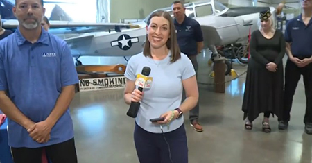 VALOR executive sponsor Larence Lormeli and Good Day's Dina Kupfer photo