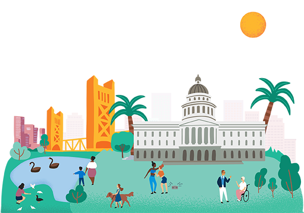 man and woman at a garden store