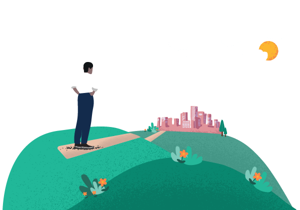 man in field