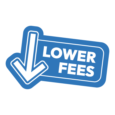 Lower fees sticker