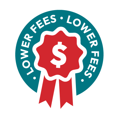 Lower fees sticker