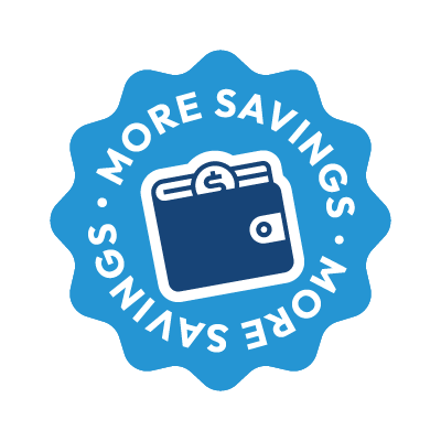 More savings sticker